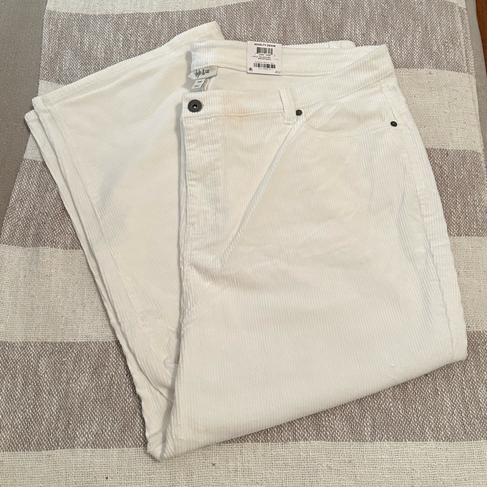 Style & Co Corduroy Pants Wide Leg High Rise
